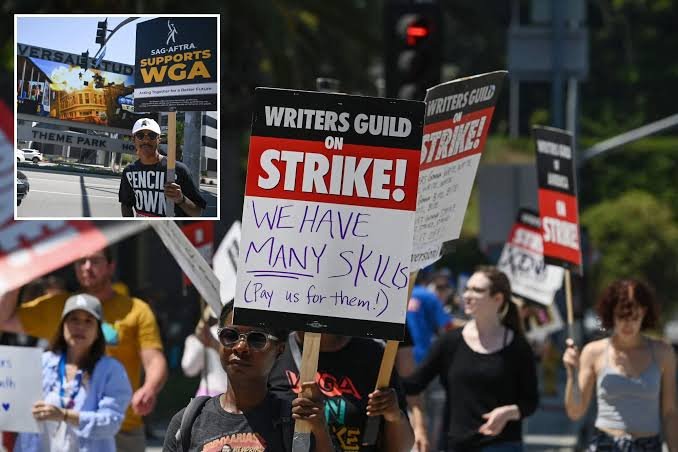Hollywood actors on strike continue contract negotiations with companies and networks.